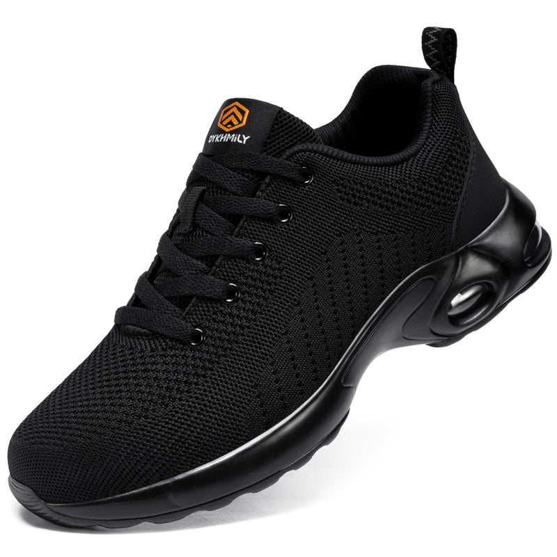 DYKHMILY Steel Toe Steel Toe Shoes for Men Steel Shoe Work Work Shoe Safety Safety Shoes Comfortable Lightweight Zapatos de Trabajo para Hombre Seguridad Size 9 Man/11,Black - Image 1